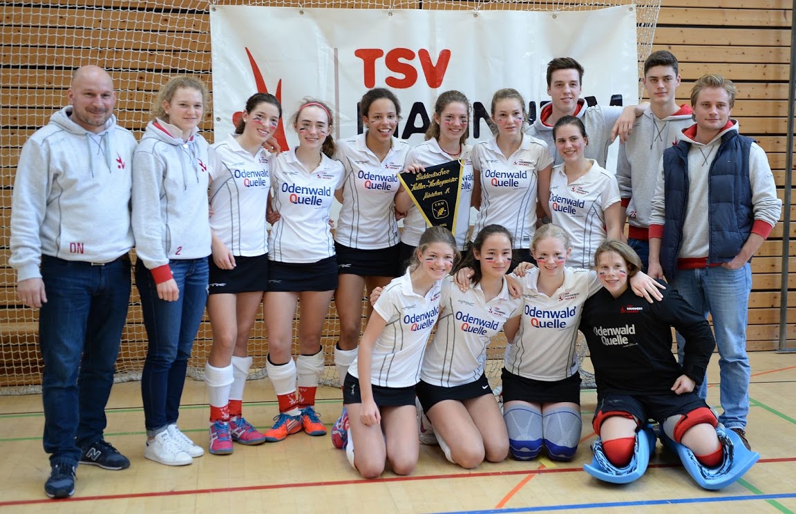 A-Mädchen als Süddeutscher Meister 2016 in Schweinfurth