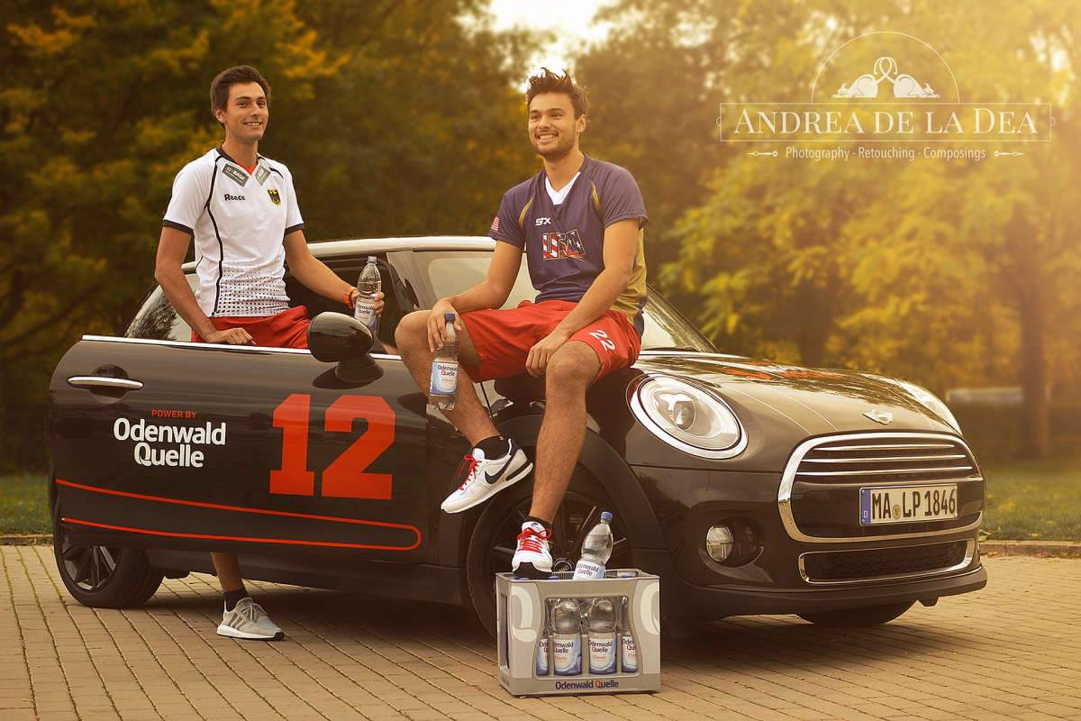 Odenwaldquelle TSVMH Autosponsoring - Lukas Pfaff und Aki Käppeler