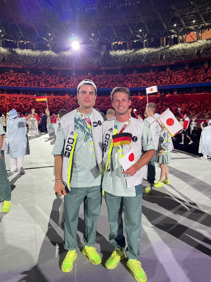 Alex Stadler und Paul Kaufmann bei der Eröffnungsfeier in Tokio