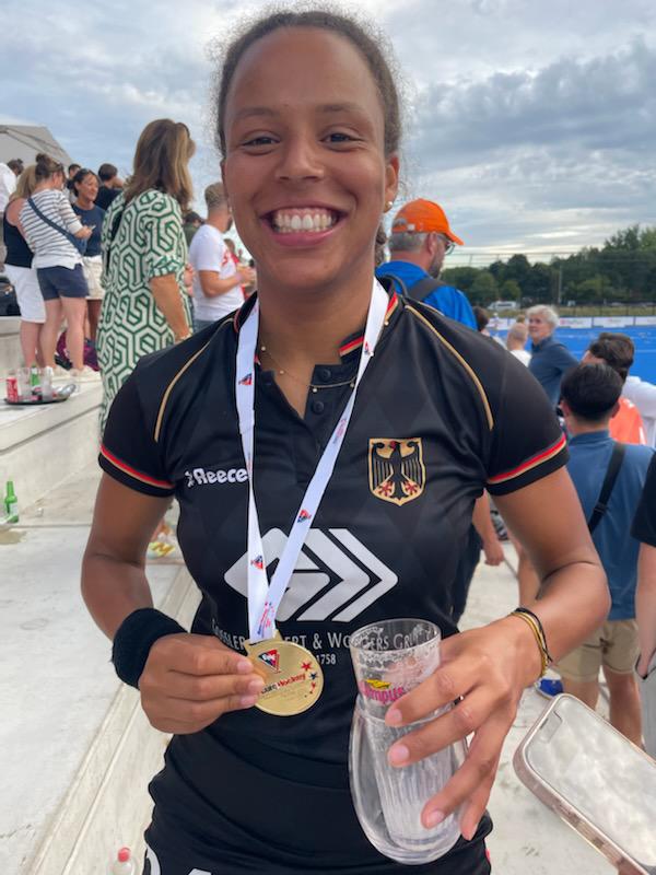 Tara Duus als U21-Europameisterin in Gent am 30.07.2022