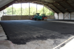 07.06.07 Die Fa. Vögele hat bereits Heißasphalt eingebaut (Anklicken für vergrösserte Ansicht)